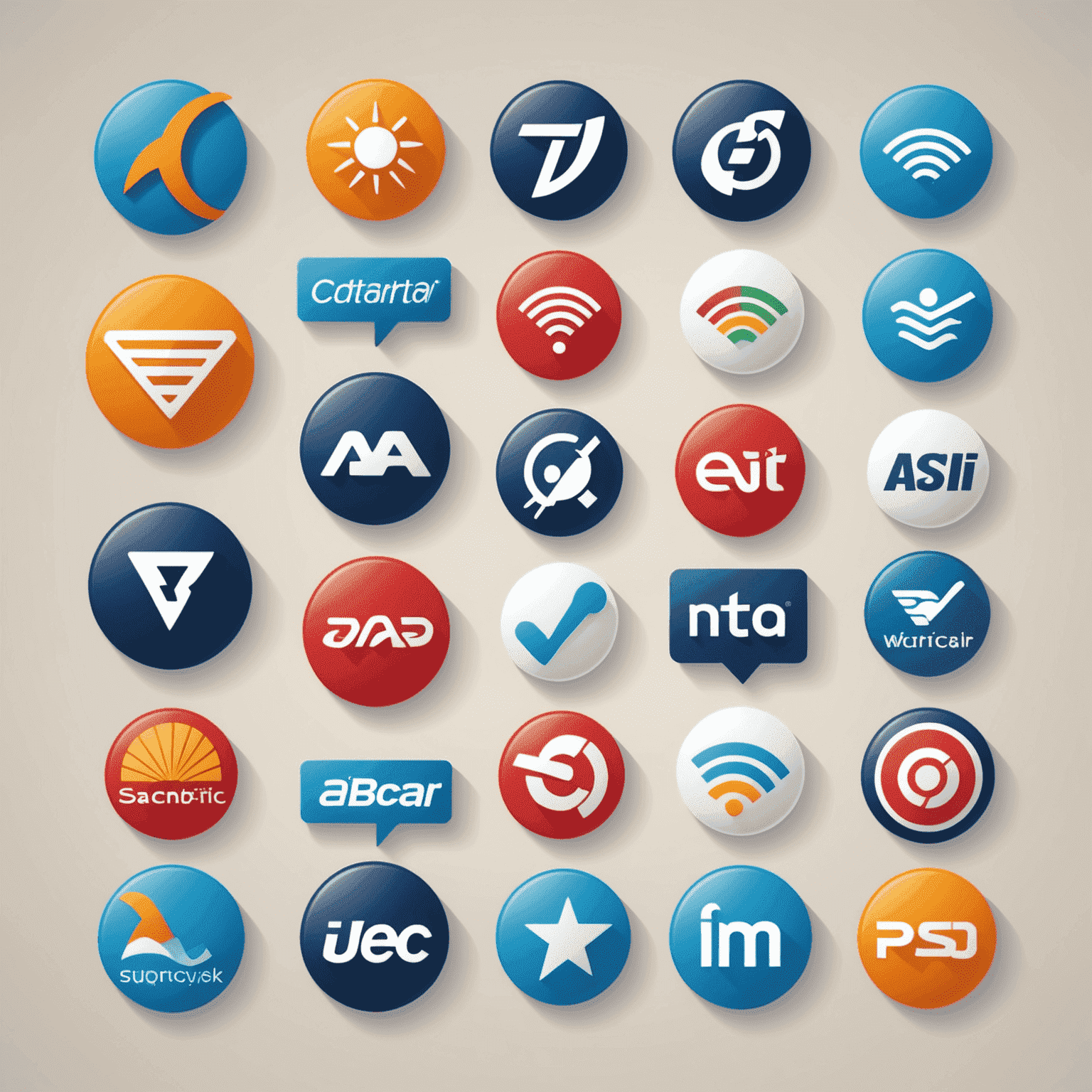 Illustration of multiple network provider logos representing support for all networks